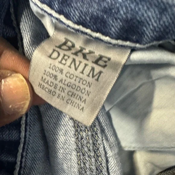 BKE Derek Straight Leg Jeans Light Wash Blue Denim 100% Cotton 34L - Picture 8 of 9